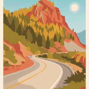 Ruta de los 7 Lagos en Patagonia, Argentina, con vistas a montañas y carretera pintoresca.