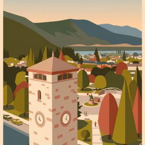 Puerta del Lago Lácar en San Martín de los Andes, Patagonia, Argentina.