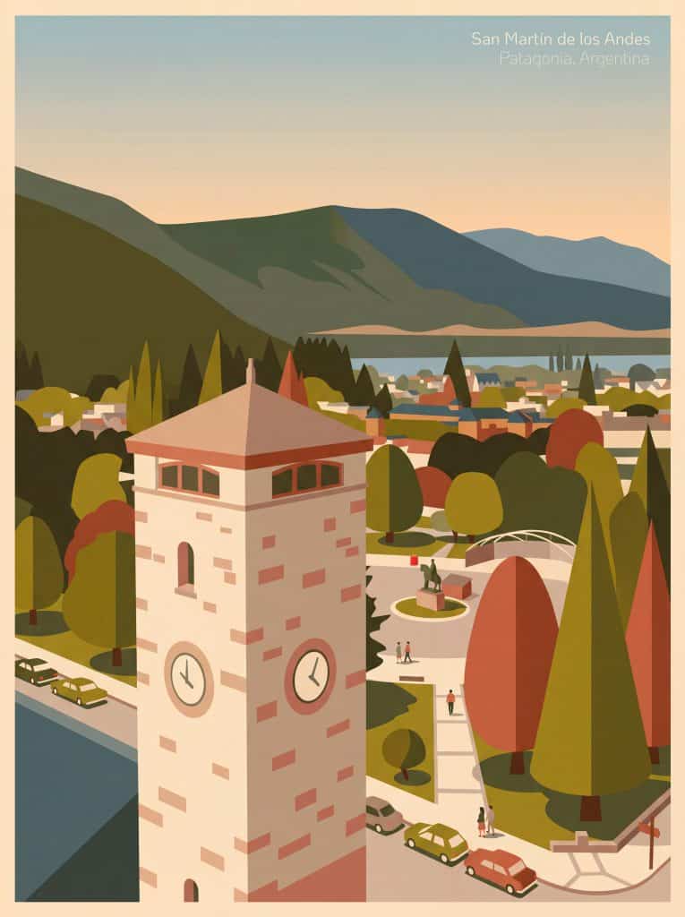 Puerta del Lago Lácar en San Martín de los Andes, Patagonia, Argentina.